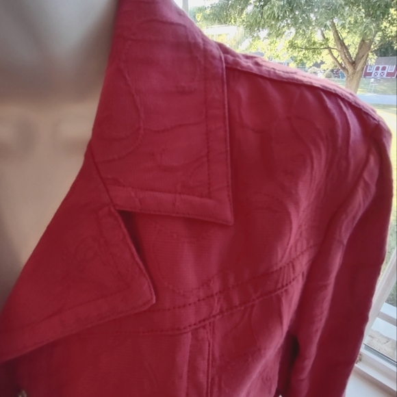 COLDWATER CREEK W/RAISED EMBROIDERY DESIGN 16 3/4 SLEEVES - Picture 3 of 7